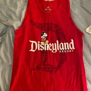 Unisex Authentic Disneyland tank top red